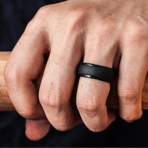 Silicone Men’s Wedding Rings, 10mm Wide 2.5mm Thick Rubber Wedding